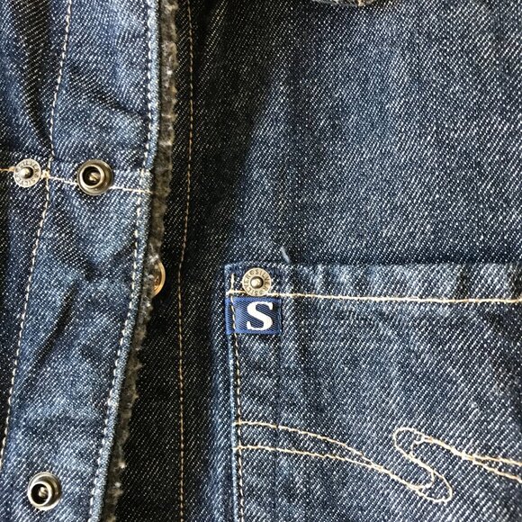 SILVER JEANS WOMEN DENIM SHERPA LINE JACKET SIZE M - Picture 6 of 9